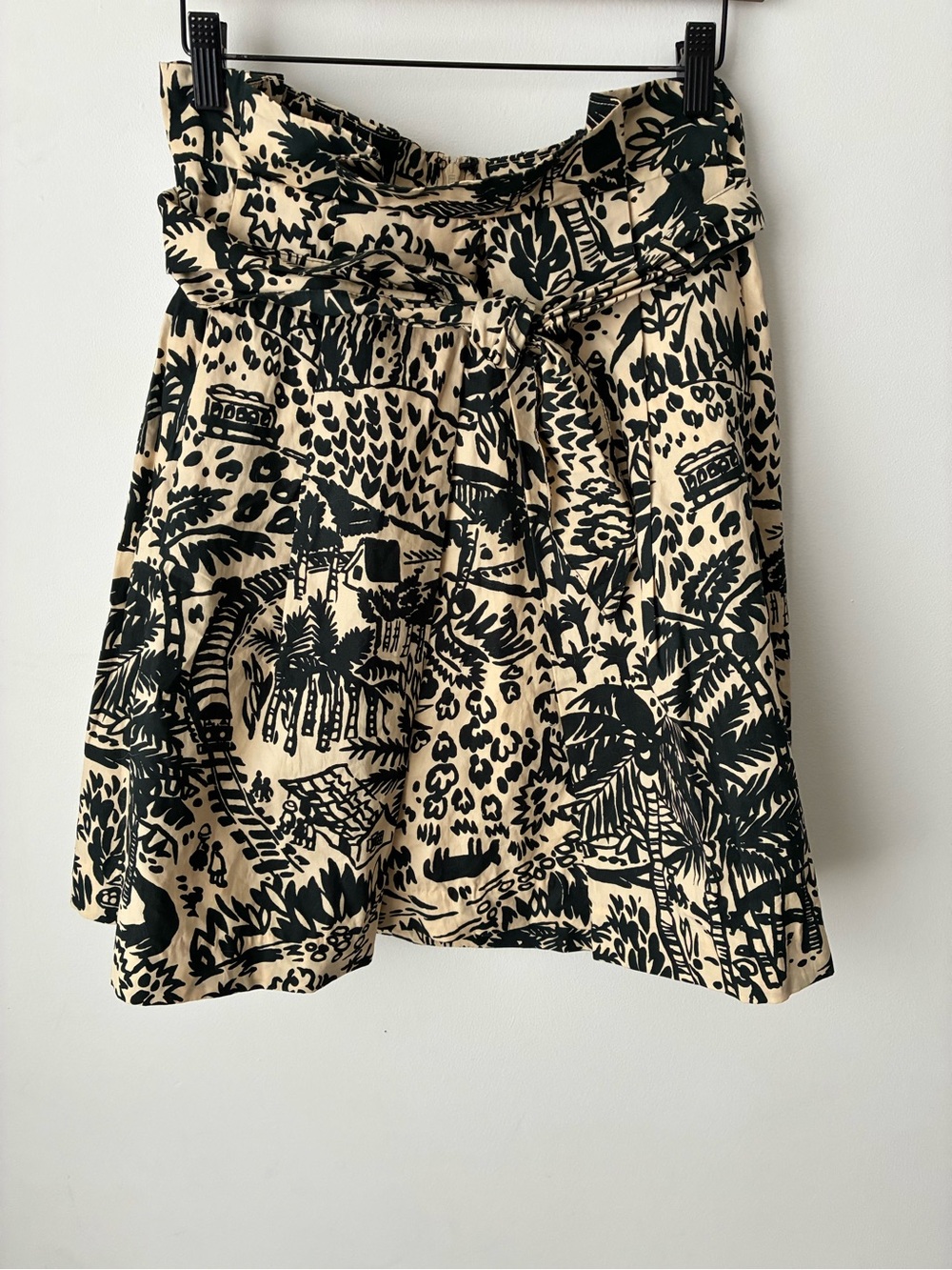Anthropologie Skirt Women’s 4 Corey Lynn Calter Tropical Print Skirt Tie Waist